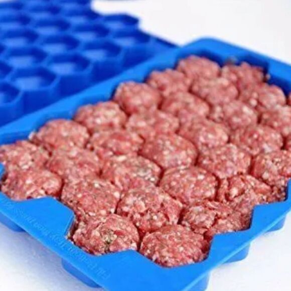 Shape+Store Master Meatball Making BPA Free Silicone Tool 32 1 oz Each Deep Blue - Picture 1 of 9